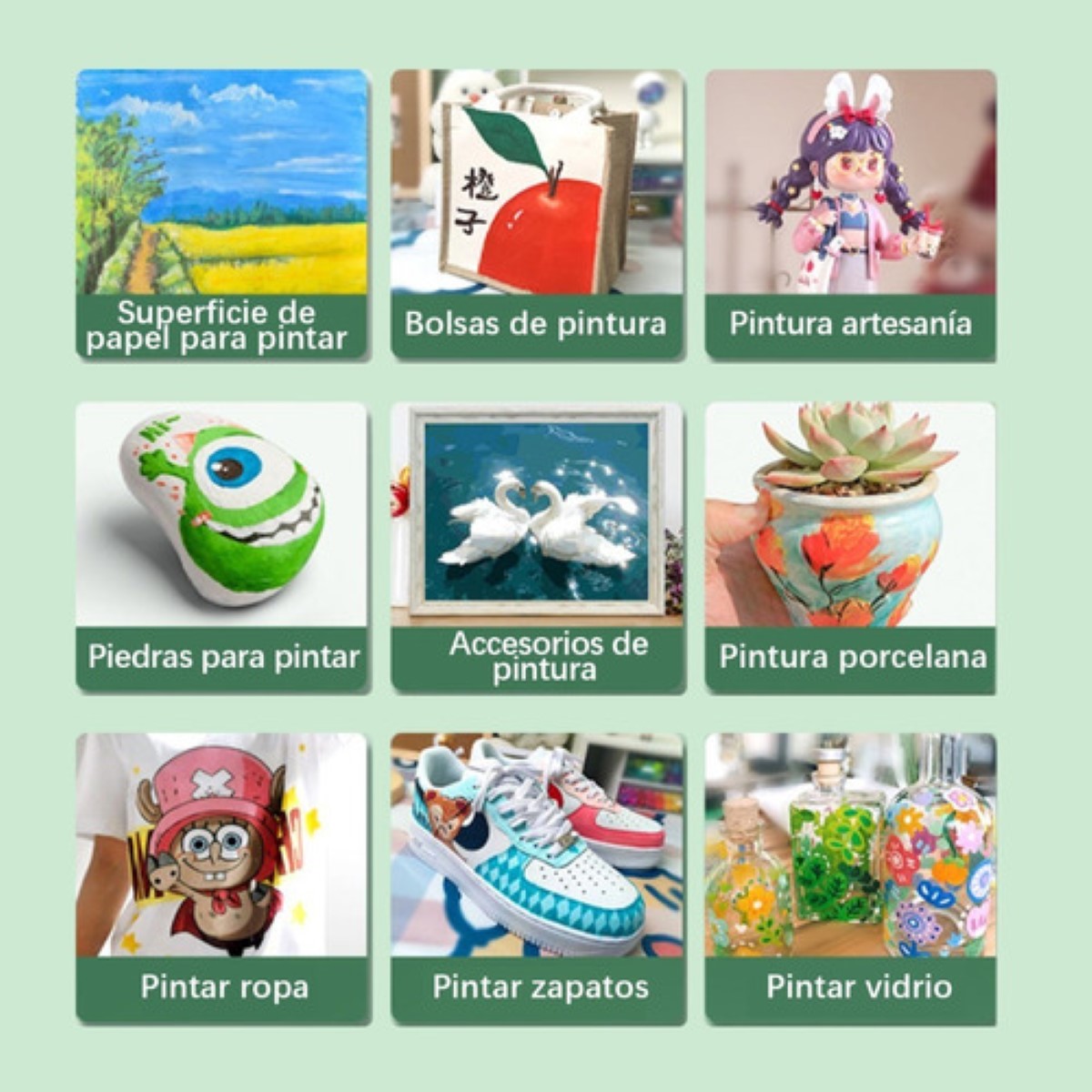 Pintura Acrílica Set Profesional Pintura Arte Kit 75 Pcs