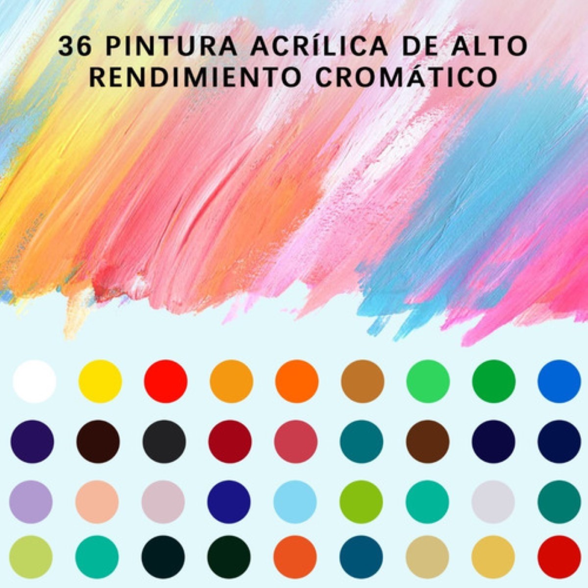 Kit de Arte con Pinturas Acrílicas - Set de Pinturas 26 Pcs.