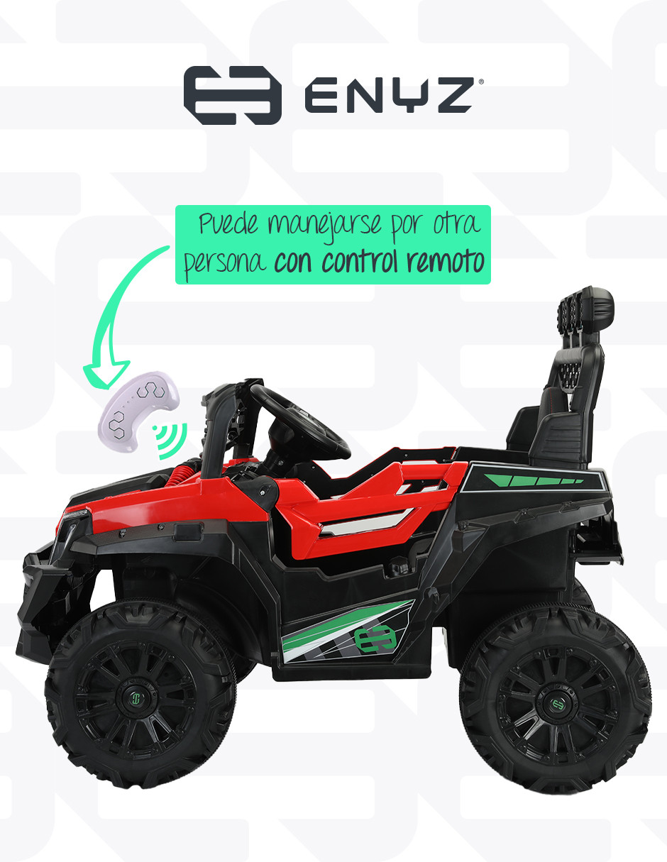 Montable eléctrico Camioneta Razer Jeep con control remoto asientos de piel bluetooth bocinas Edades Infantil 2 a 5 años Eniz
