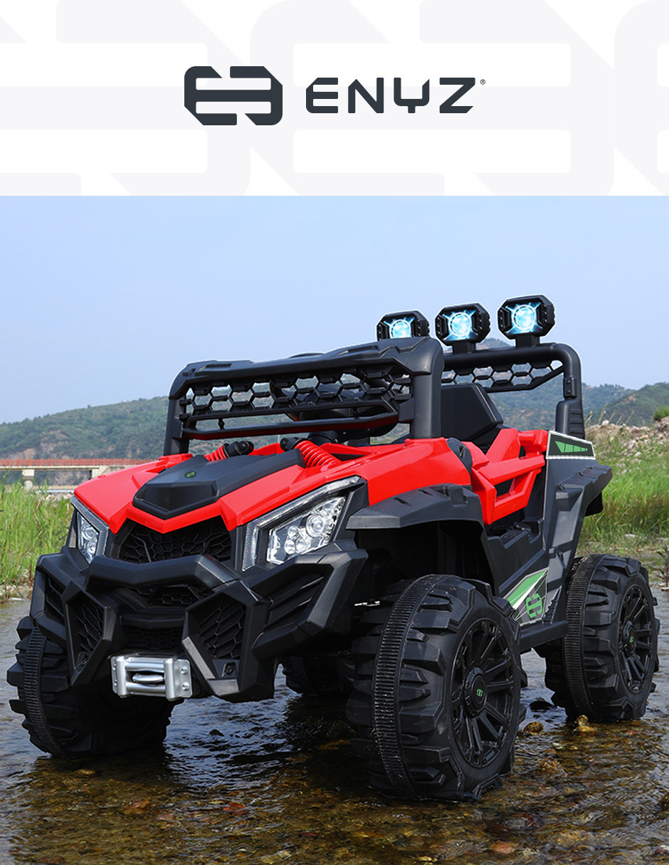 Montable eléctrico Camioneta Razer Jeep con control remoto asientos de piel bluetooth bocinas Edades Infantil 2 a 5 años Eniz