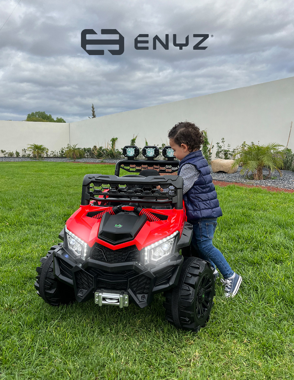 Montable eléctrico Camioneta Razer Jeep con control remoto asientos de piel bluetooth bocinas Edades Infantil 2 a 5 años Eniz