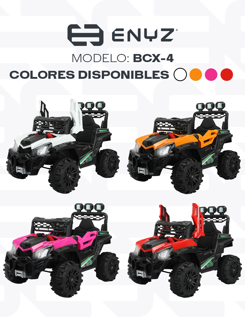 Montable eléctrico Camioneta Razer Jeep con control remoto asientos de piel bluetooth bocinas Edades Infantil 2 a 5 años Eniz