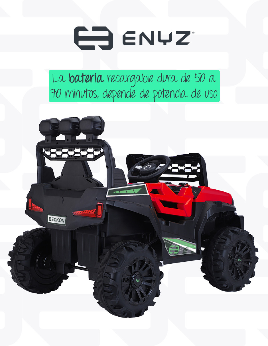 Montable eléctrico Camioneta Razer Jeep con control remoto asientos de piel bluetooth bocinas Edades Infantil 2 a 5 años Eniz