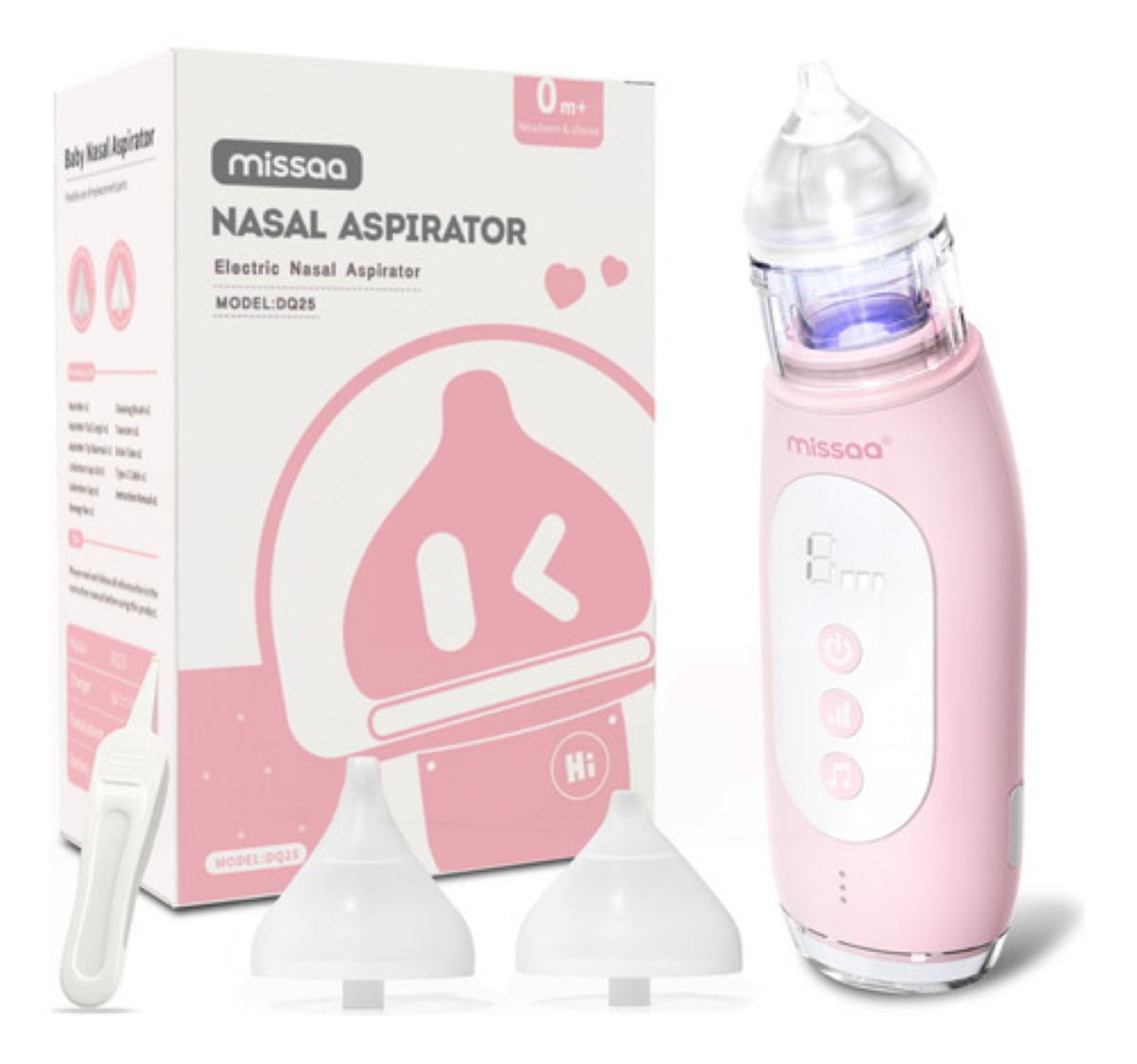 Aspirador Nasal Eléctrico Para Bebé Seguro Limpiador Blanco