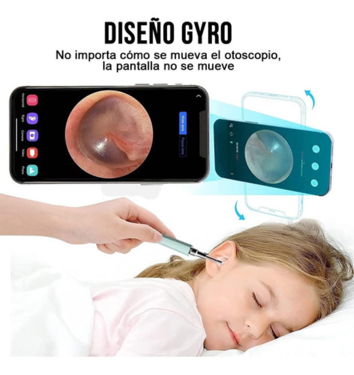 Limpiador Oidos Cámara Quita Cerilla Inteligente Endoscopio Azul