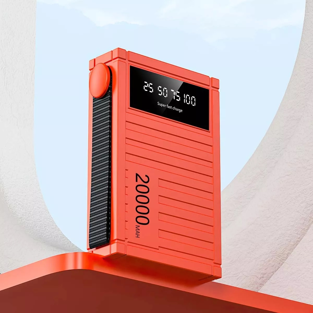 Power Bank Pila Baterias Para Celular Portatil 20000mah Rojo