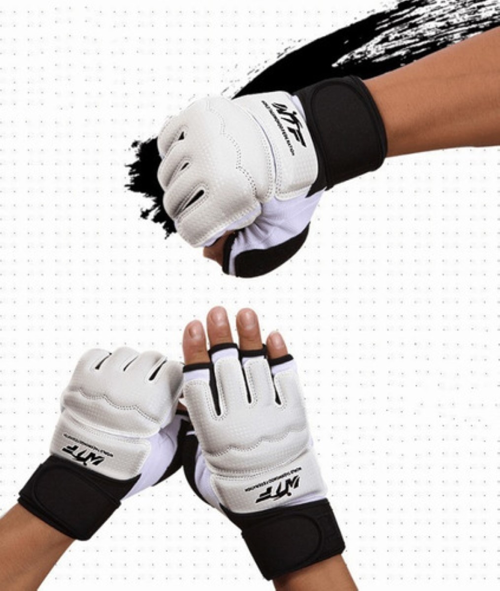 Guantes Protectores De Manos Taekwondo Talla XL Blanco