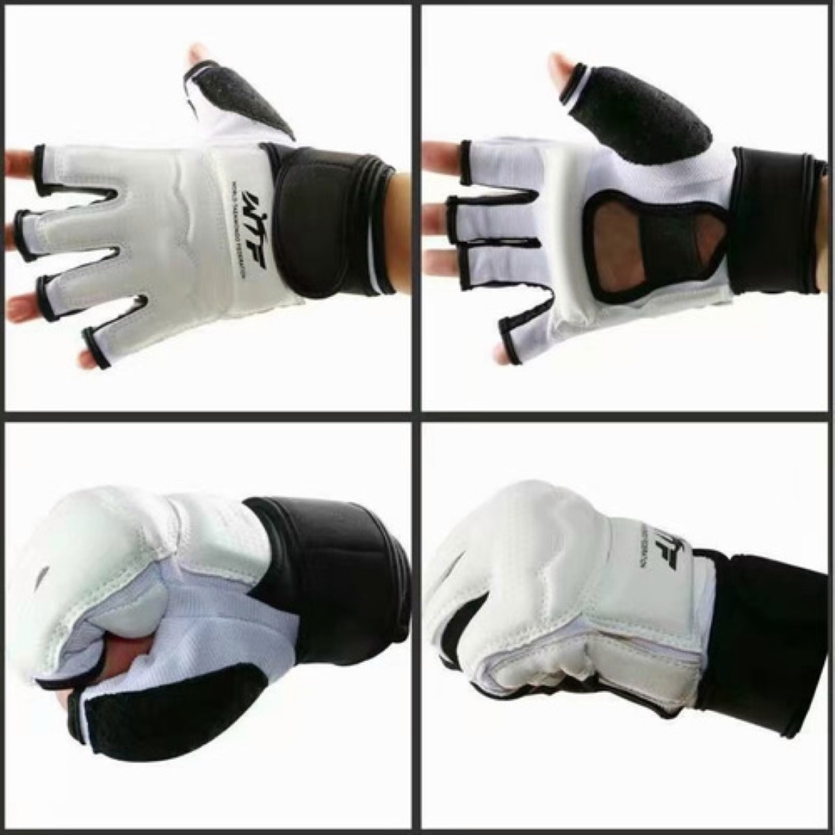 Guantes Protectores De Manos Taekwondo Talla XL Blanco