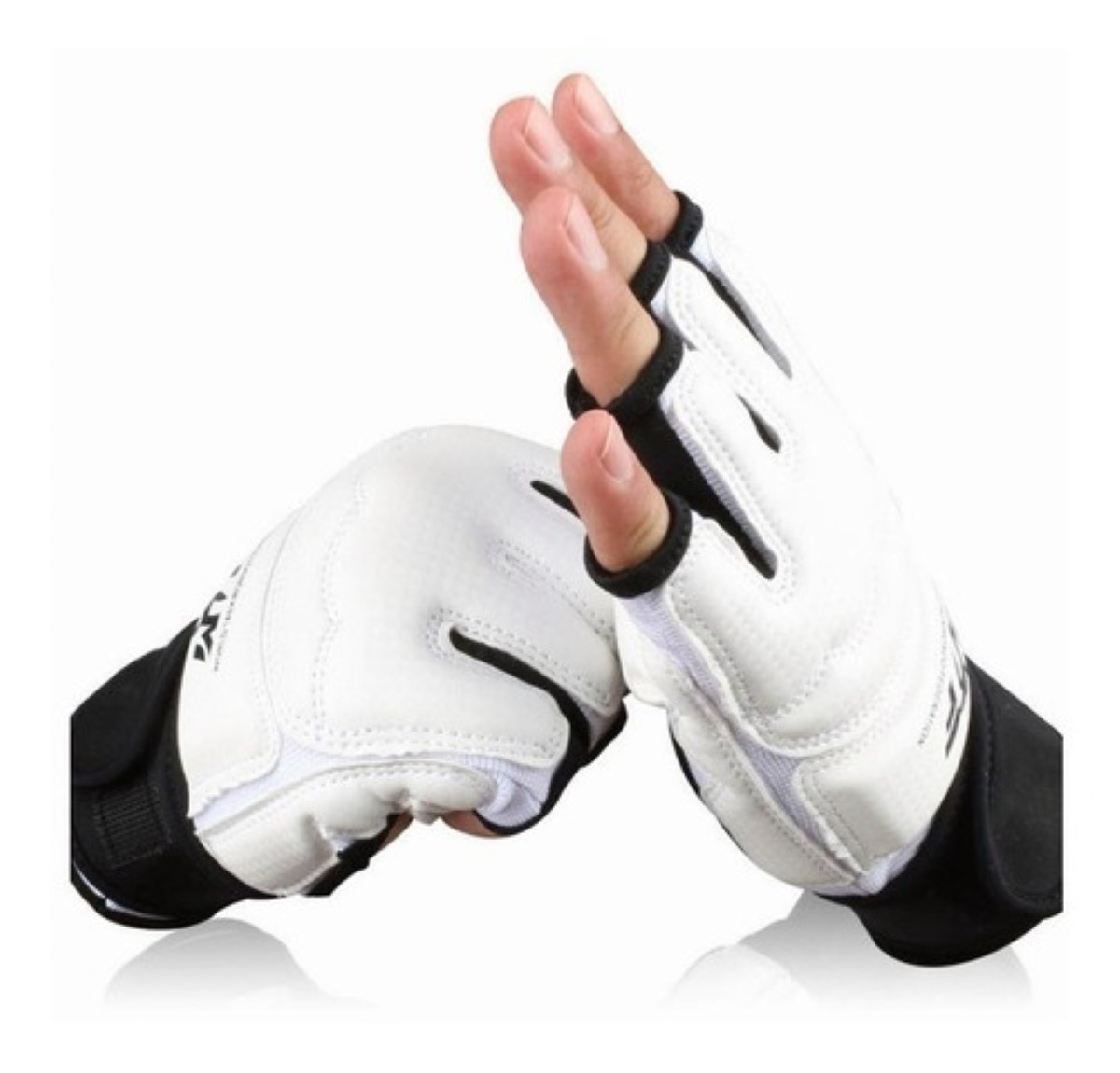 Guantes Protectores De Manos Taekwondo Talla XL Blanco
