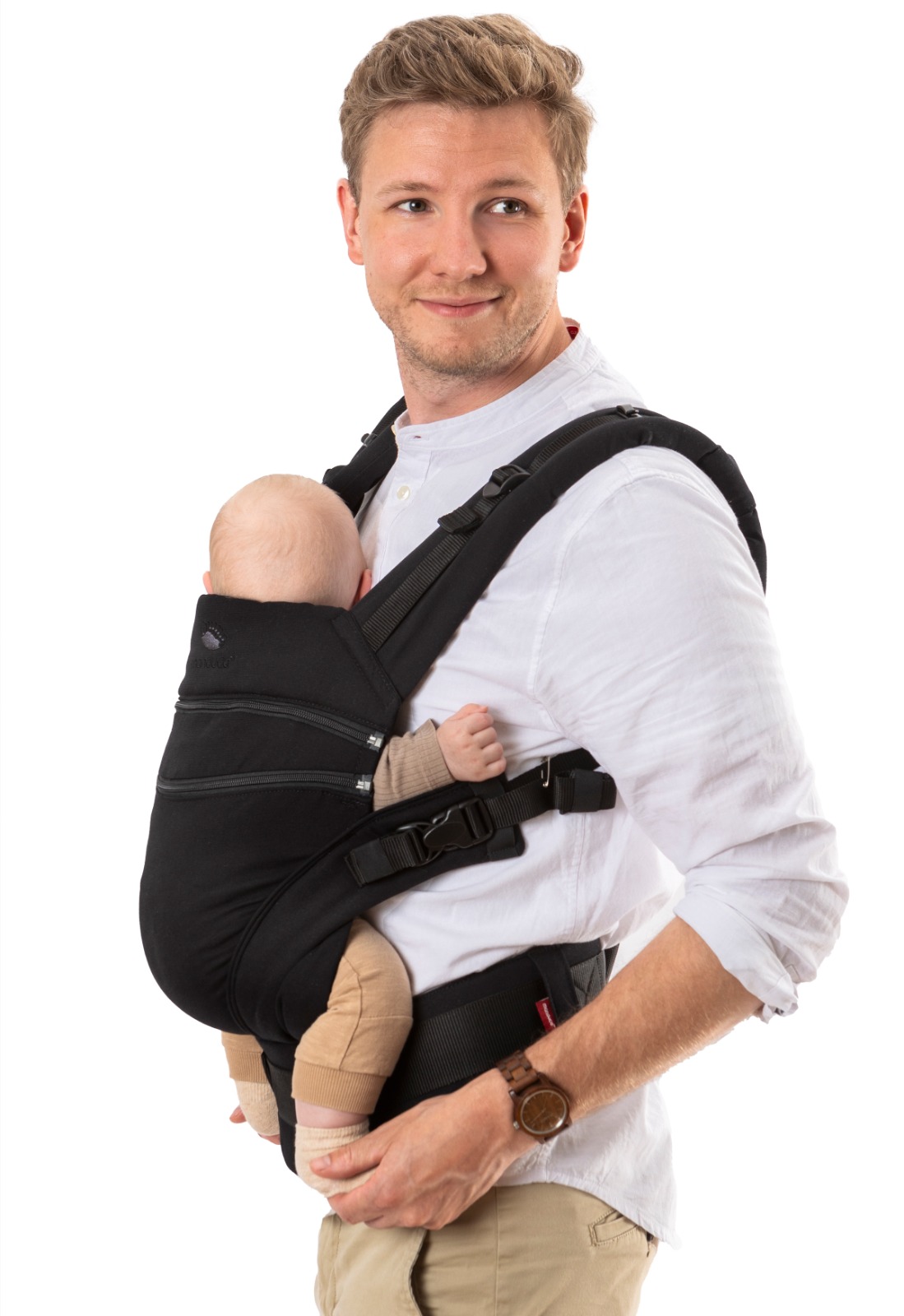 Manduca XT Monochrome Obsidian Mochila Cangurera Ergonómica portabebés Evolutiva