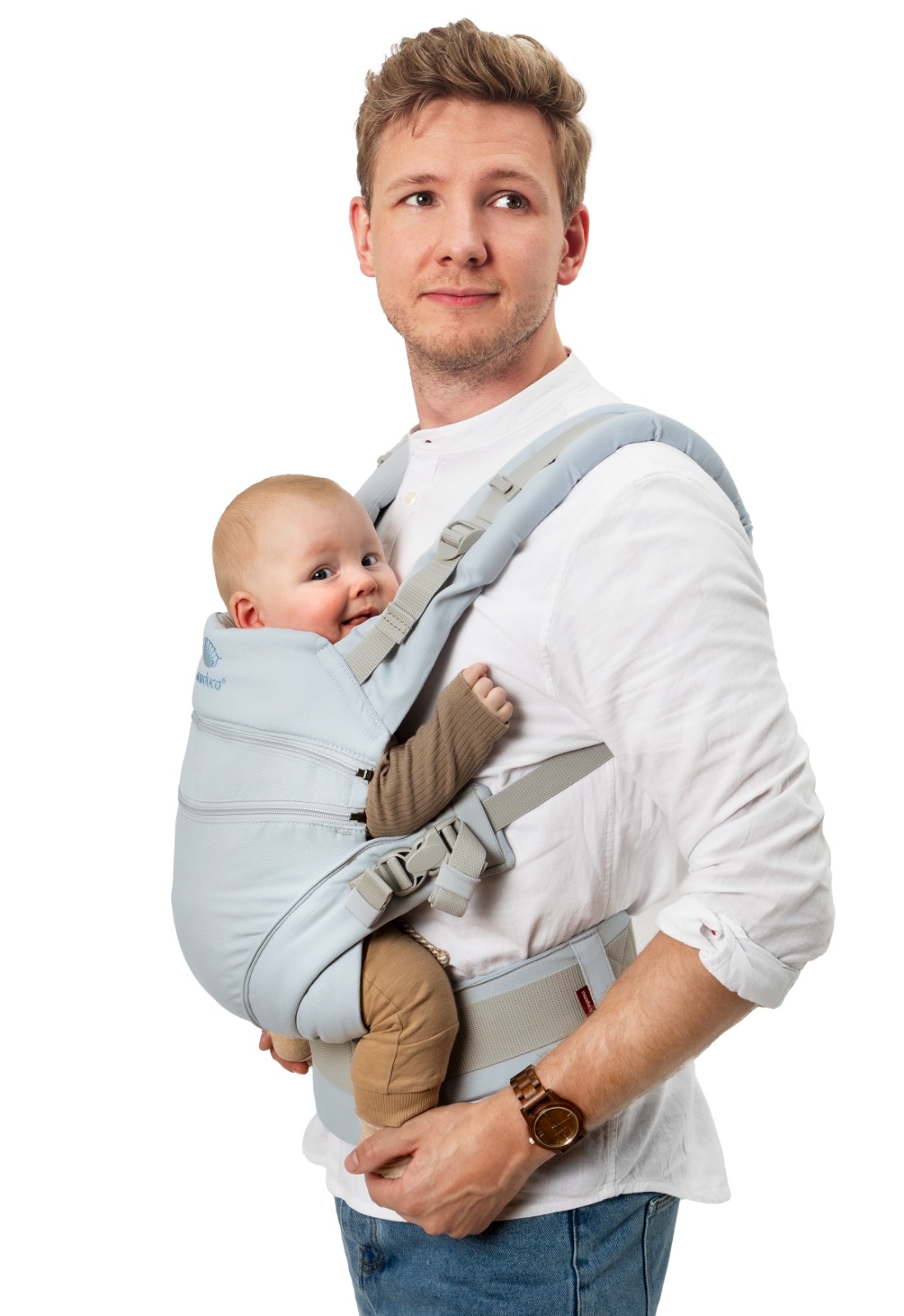 Manduca XT Monochrome Arctic Mochila Cangurera Ergonómica portabebés Evolutiva