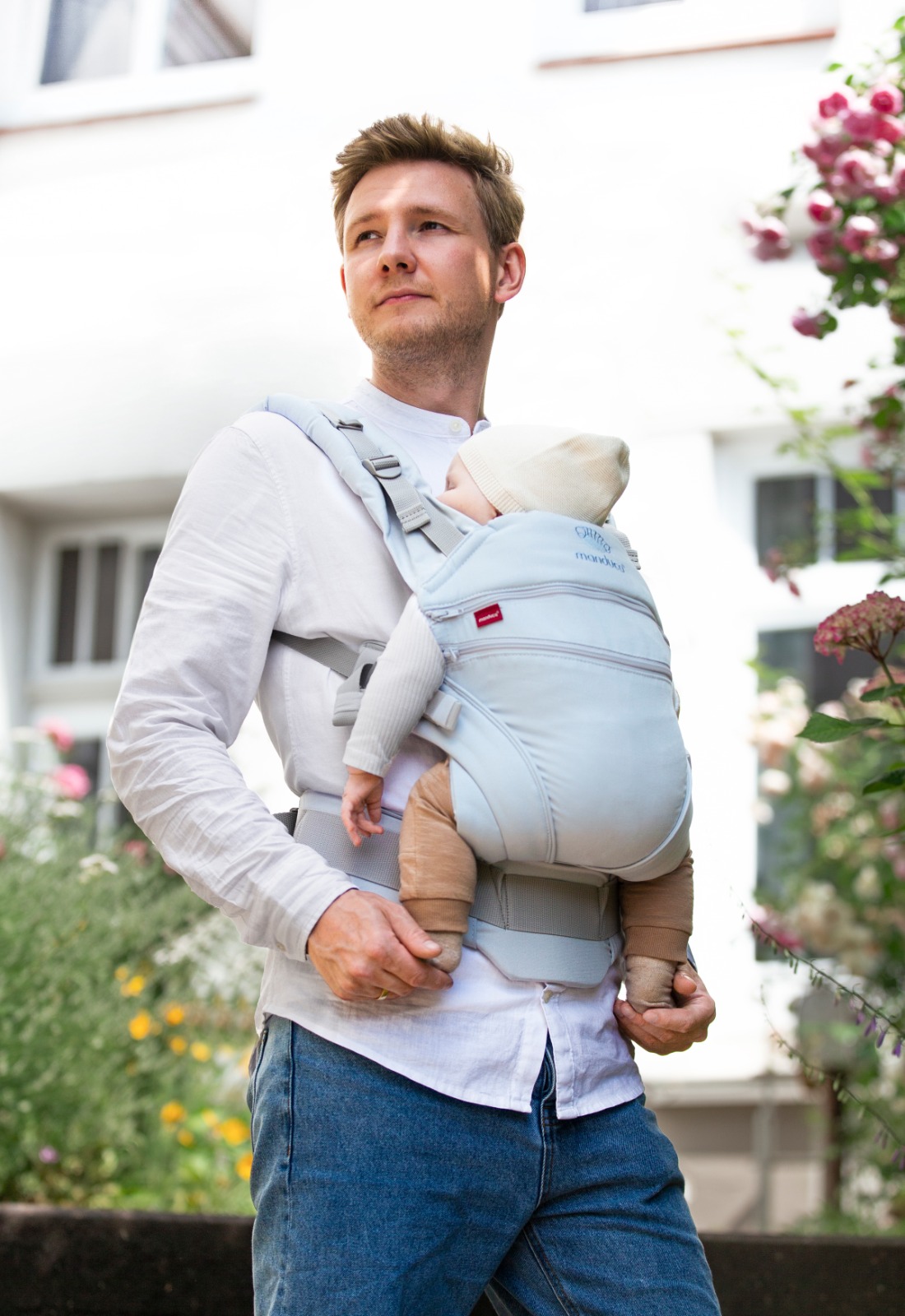 Manduca XT Monochrome Arctic Mochila Cangurera Ergonómica portabebés Evolutiva