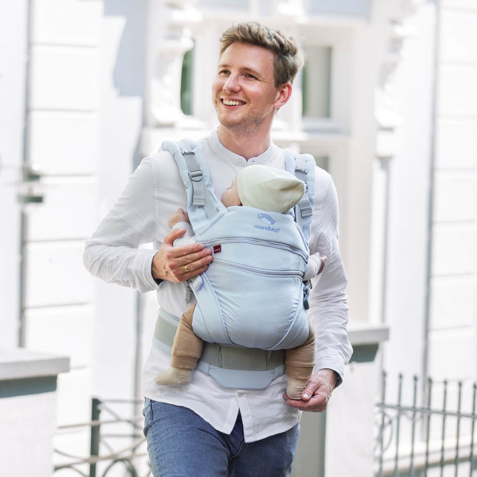 Manduca XT Monochrome Arctic Mochila Cangurera Ergonómica portabebés Evolutiva