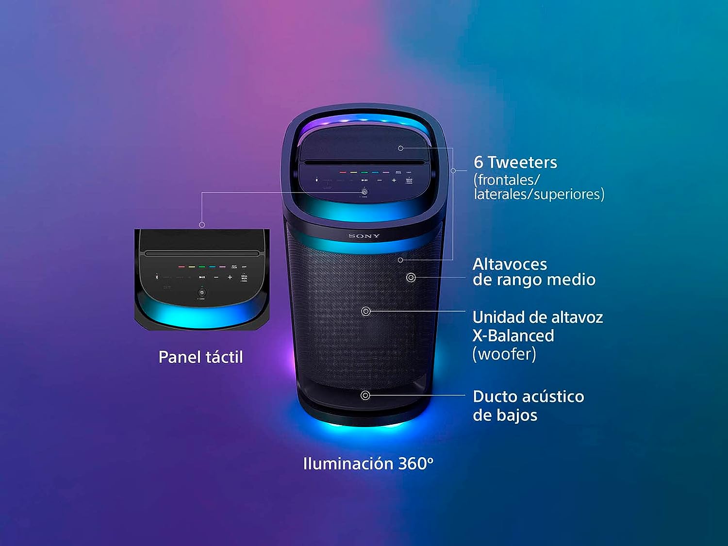 Sony Bocina Inalambrica Portatil Srs Xv900 - Game Center