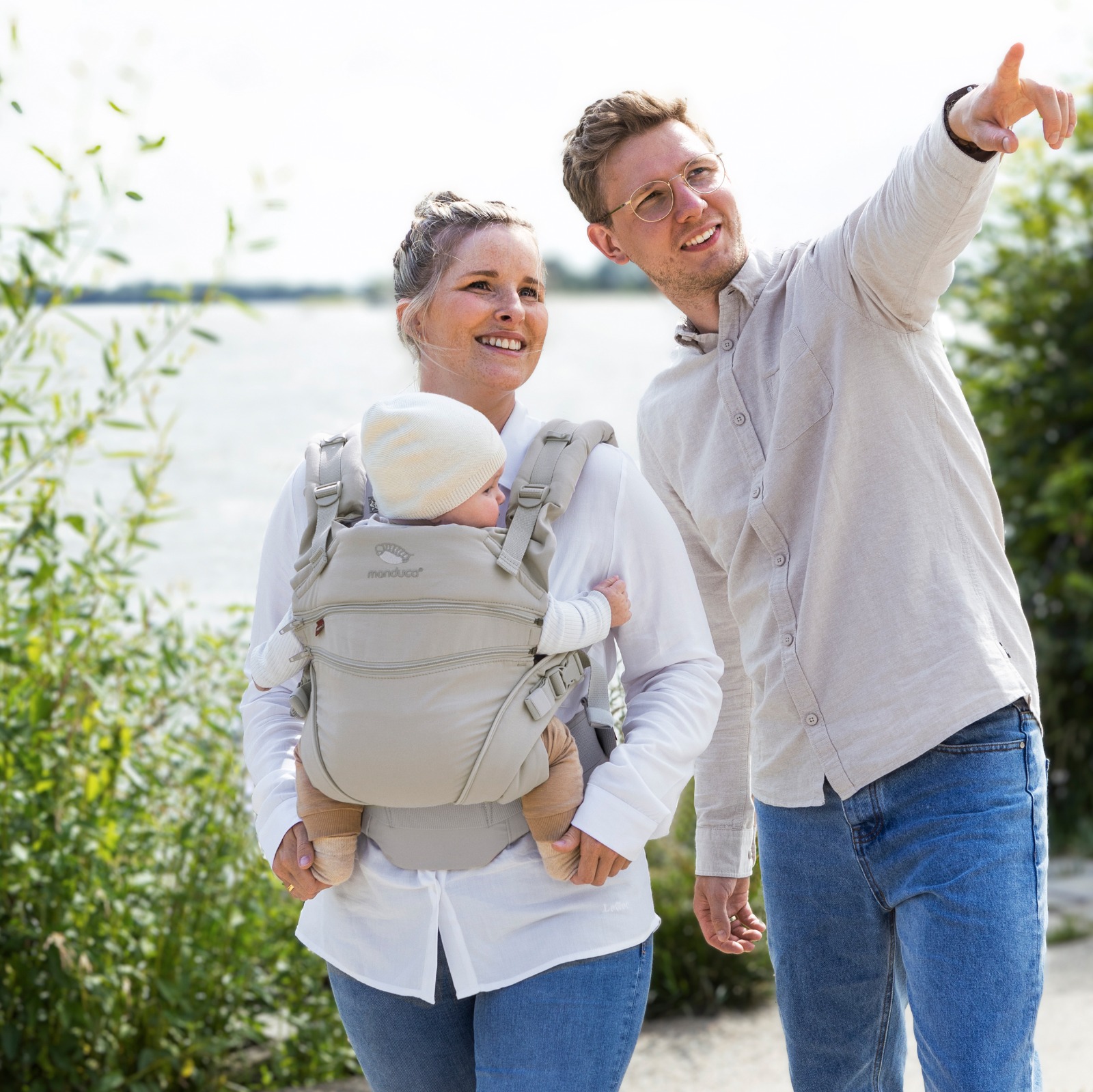 Manduca XT Monochrome Cloud Mochila Cangurera Ergonómica portabebés Evolutiva