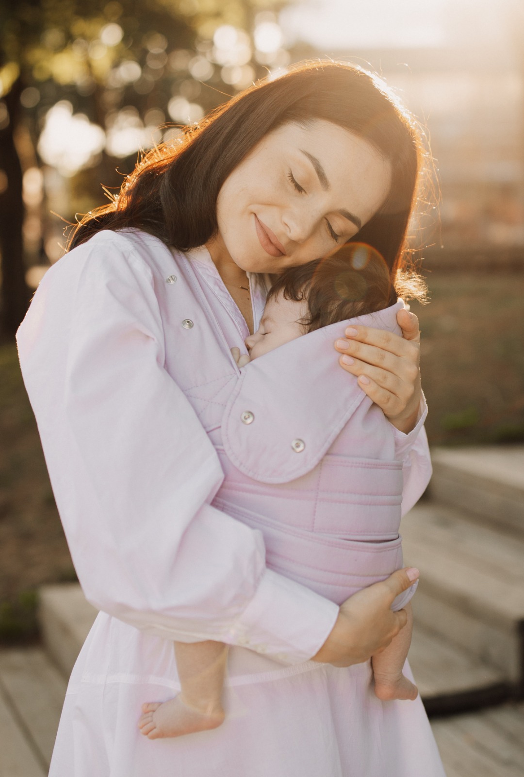 Marsupi Breeze Lilac Portabebés Cangurera Ergonómico