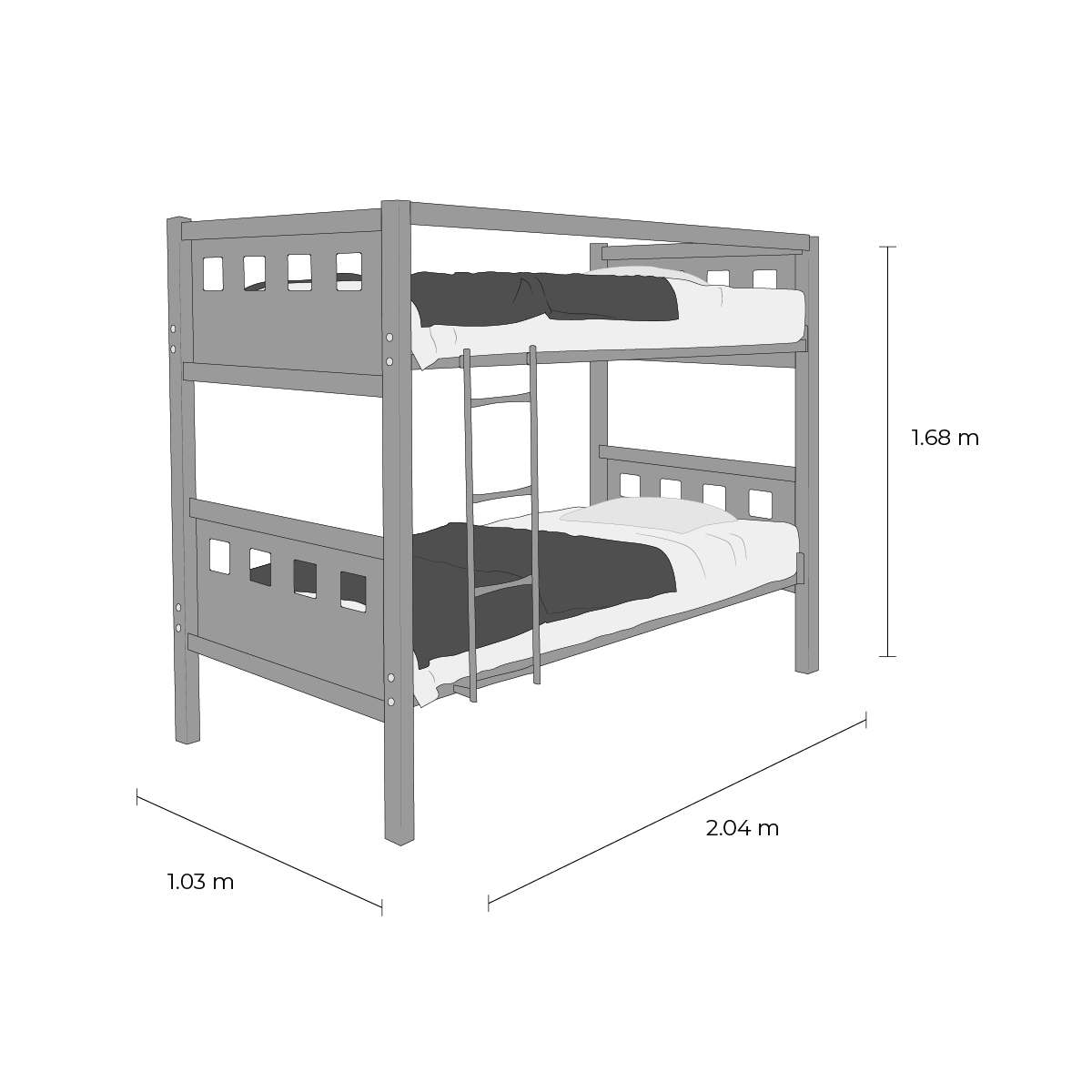LITERA INDIVIDUAL REYNA+ 2 PACK COLCHONES EN CAJA