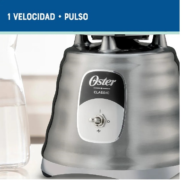 Licuadora Clásica Oster BLST4127 1 Vel + Pulso Vaso Vidro 500w