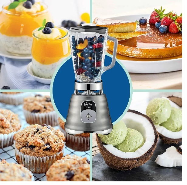 Licuadora Clásica Oster BLST4127 1 Vel + Pulso Vaso Vidro 500w