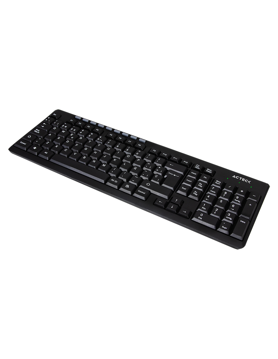 Teclado Inalambrico 2.4 Ghz Inspire TI215 1xbat AA Incluida Acteck Negro