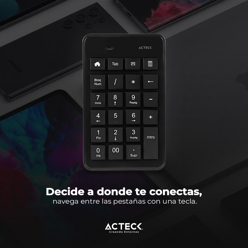 Teclado Numerico Multiplataforma Inspire Pad Tn450 Bt 5.0 Acteck