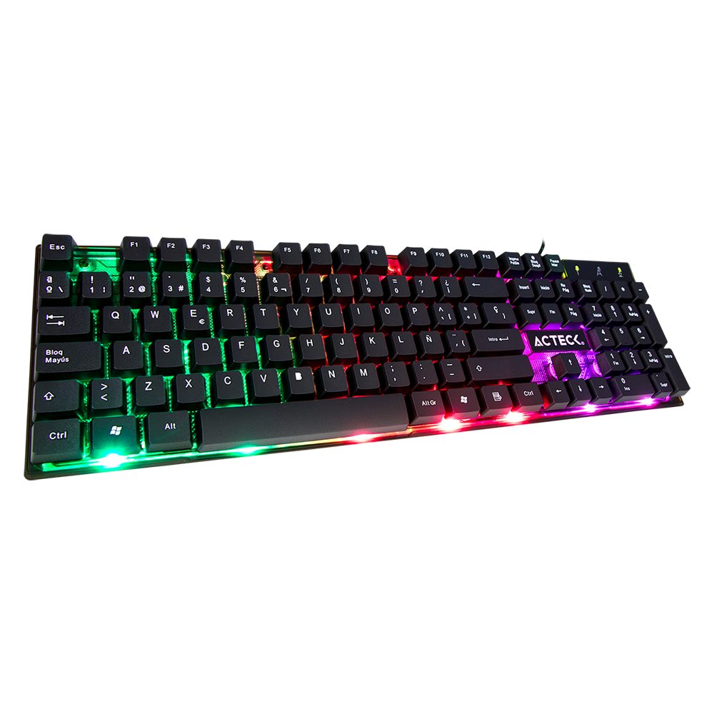 Teclado Alámbrico Acteck Aurean X Led Multicolor