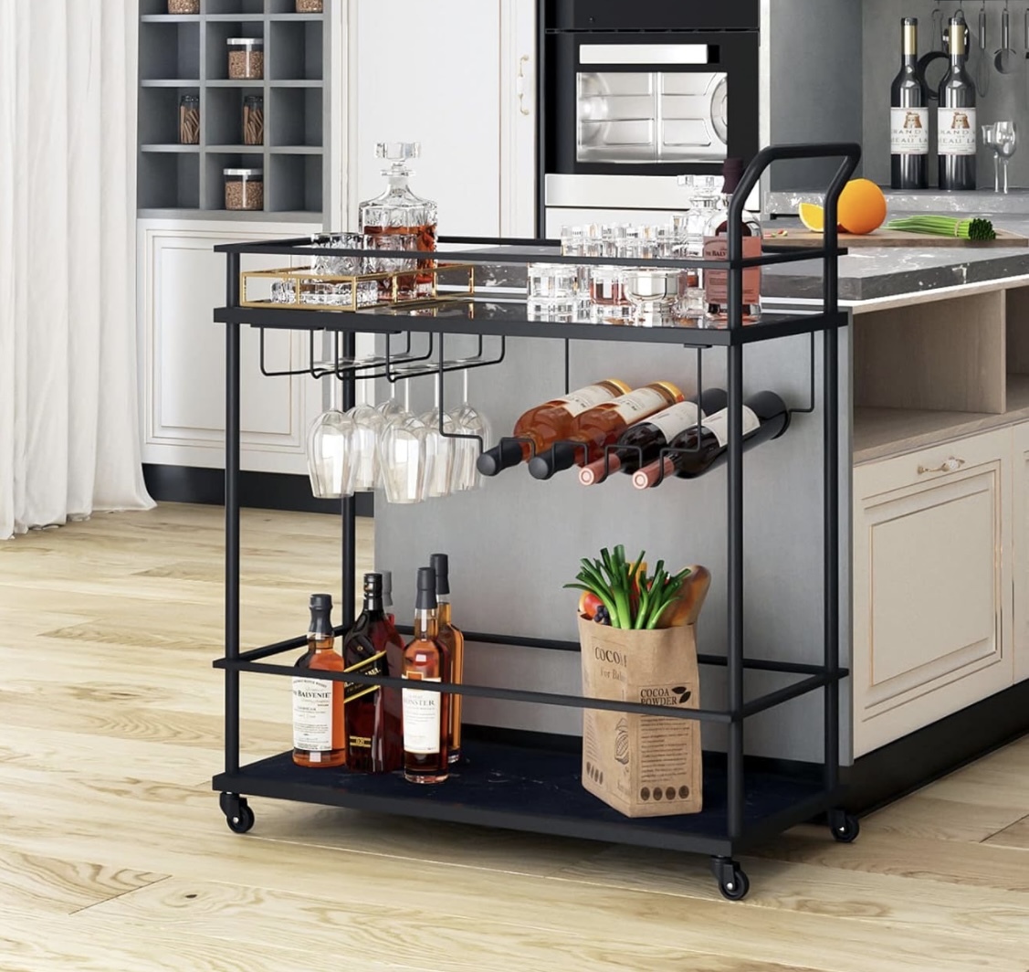 Carrito de Servicio Cantina Bar, Dorado