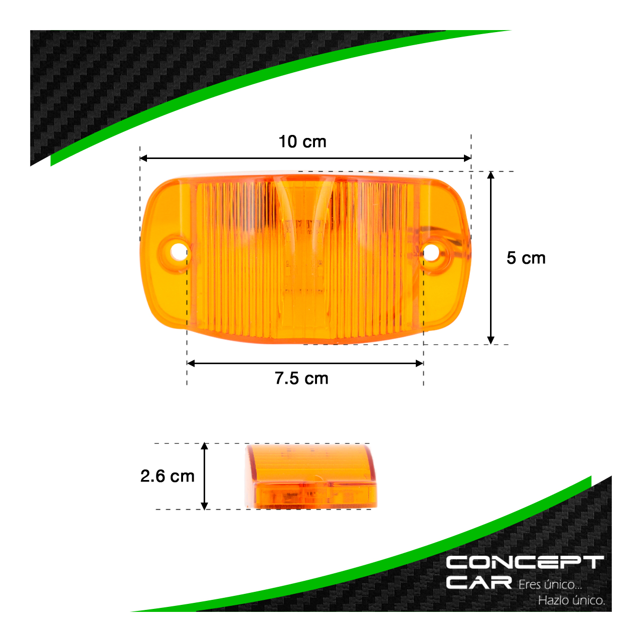 10 Par Plafones 8 Led Gel Plasma Lateral Camion Trailer 12-24v