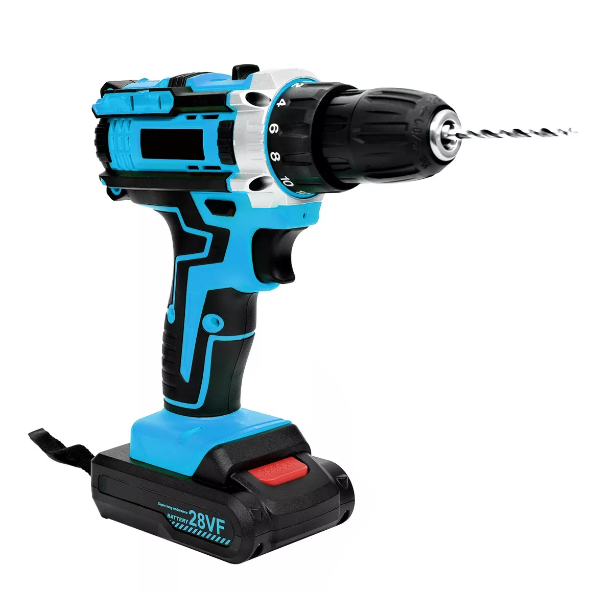 Destornillador Inalambrico Taladro Con 2 Batería Azul