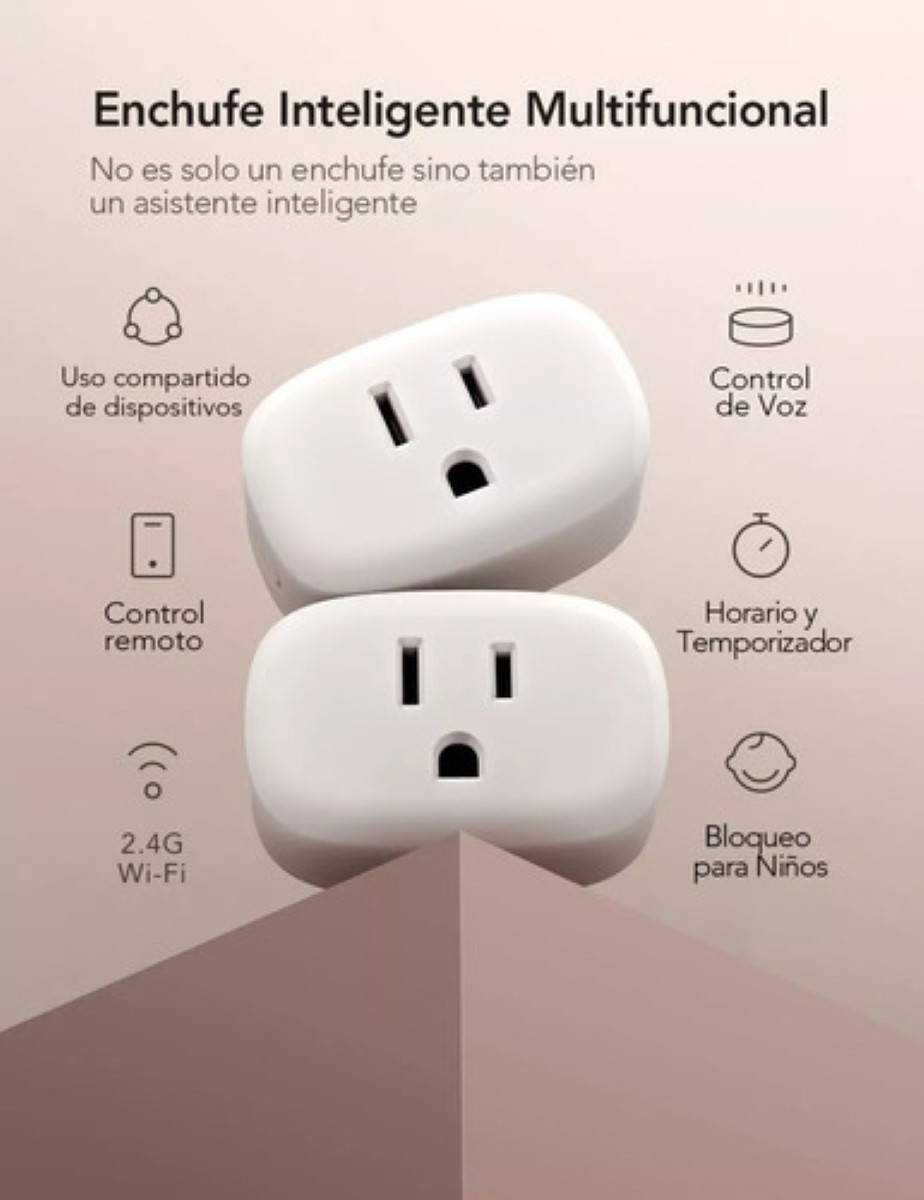Enchufes Inteligentes Wifi Mini Smart Plug 4 Uds Blanco
