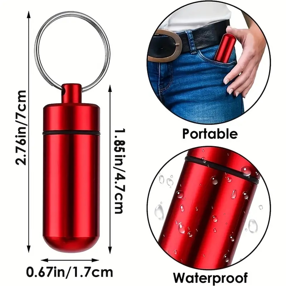 Llavero pastillero 4 llaveros para pildoras