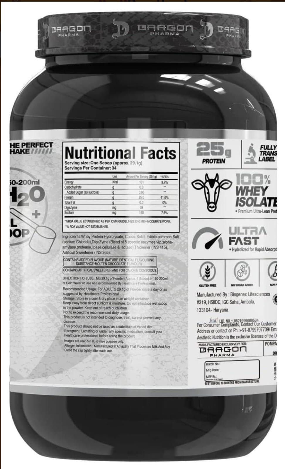 ISO PHORM 2LB HELADO DE MORA