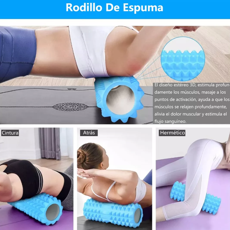 Rodillo De Espuma Para Yoga Pilates, Juego De Masaje 4 En 1
