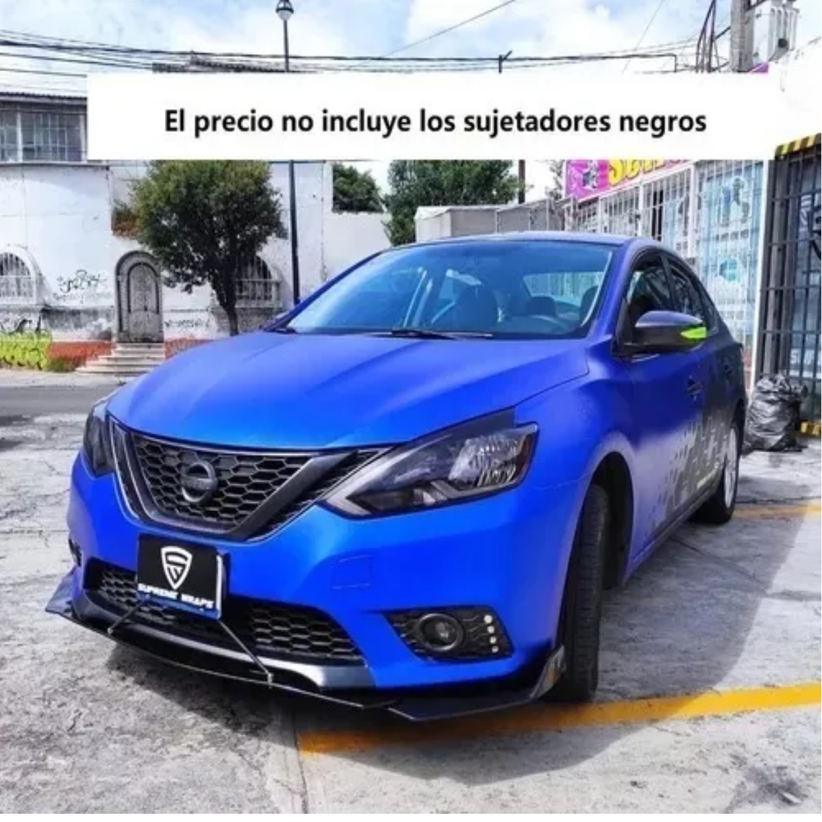 Splitter Lip Universal Plástico Delantero Auto 3 Piezas