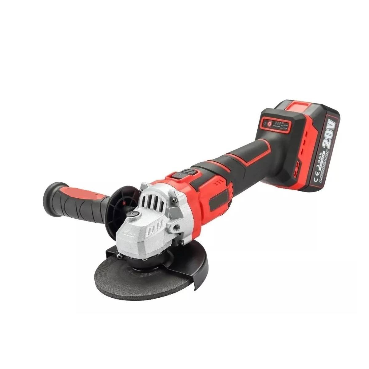 Miniesmeriladora angular inalámbrica JM-2231 color rojo 110 V + accesorios