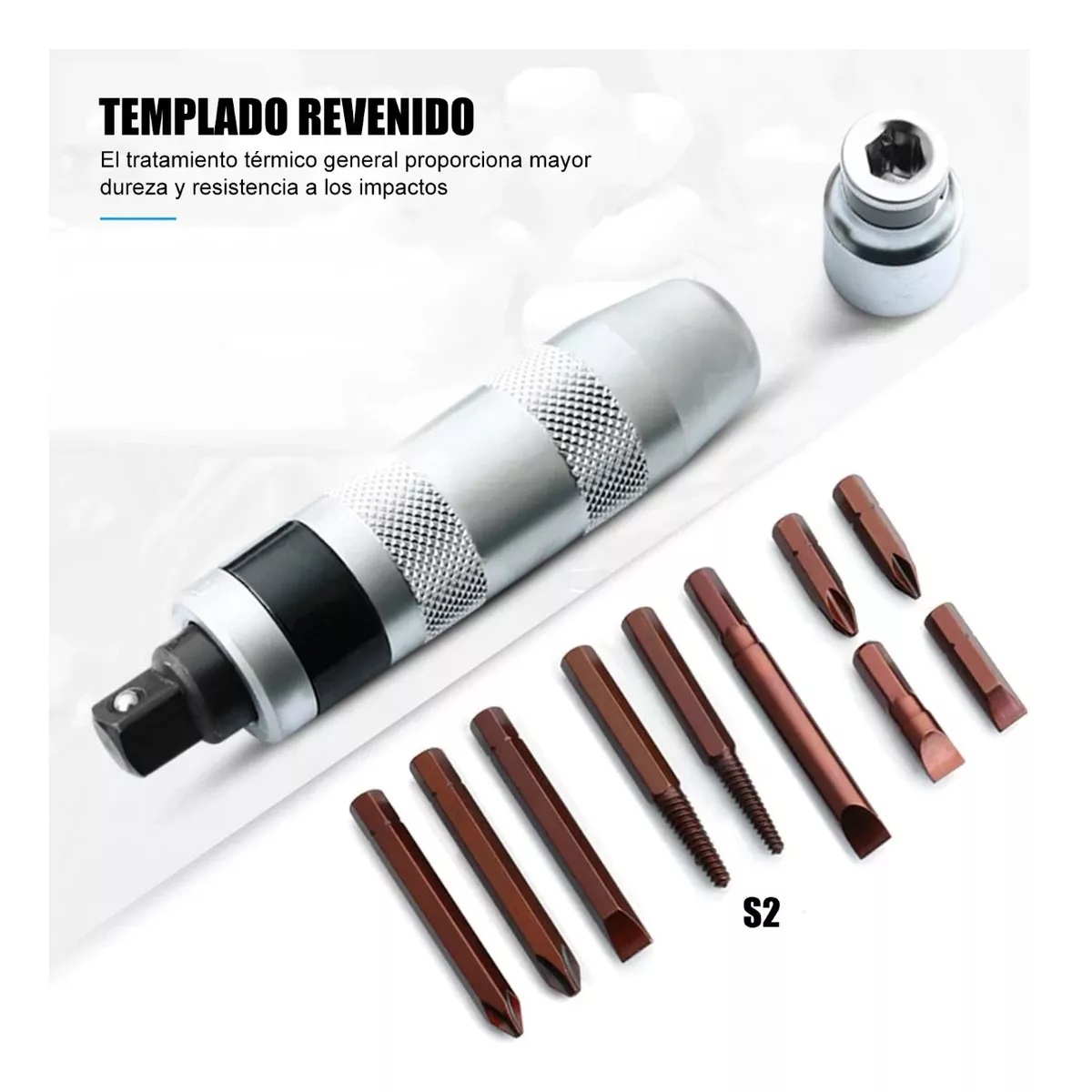 Juego De Desarmador De Impacto Con 12 Puntas