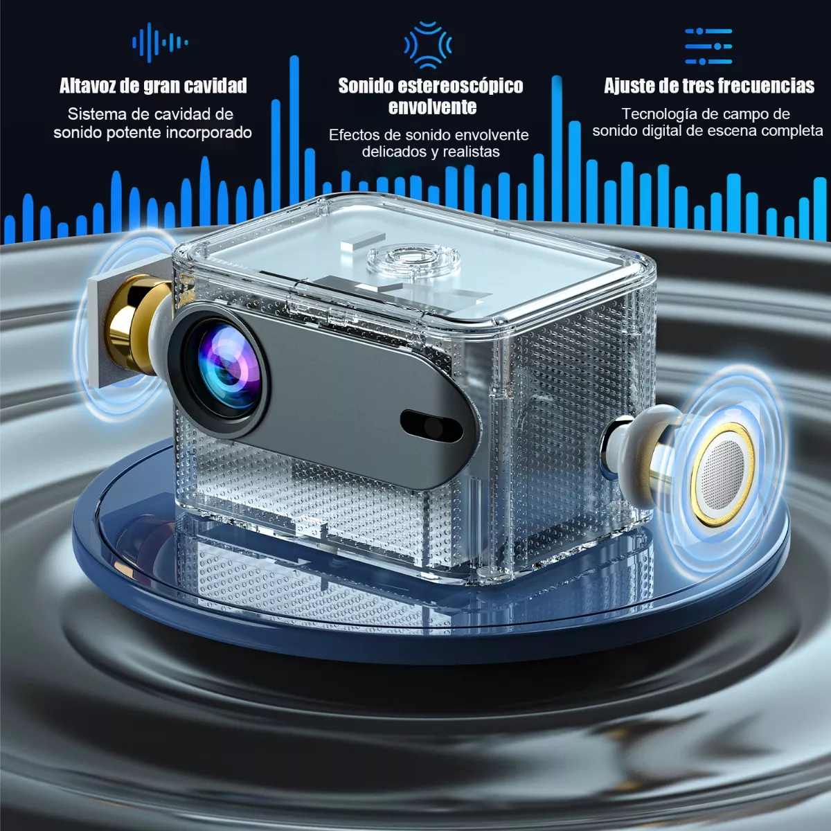 4k Proyector Portatil Profesional Con Wifi Bluetooth 9000lm