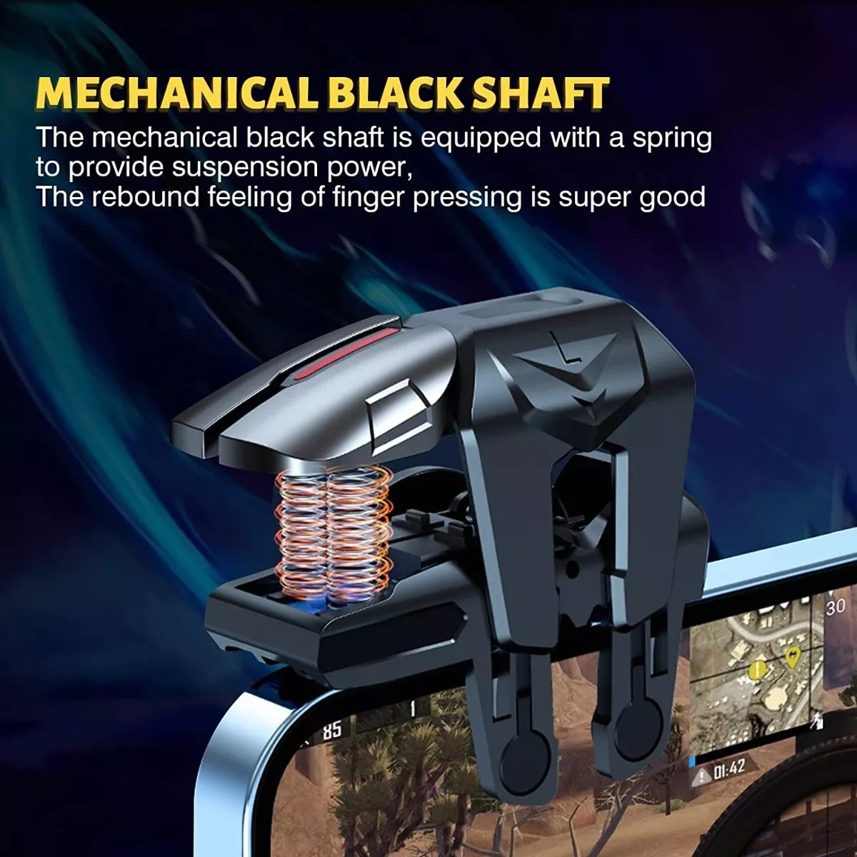 Kit Gatillos Celular Sarafox F6 Con 4 Botones + Dedales Gamer