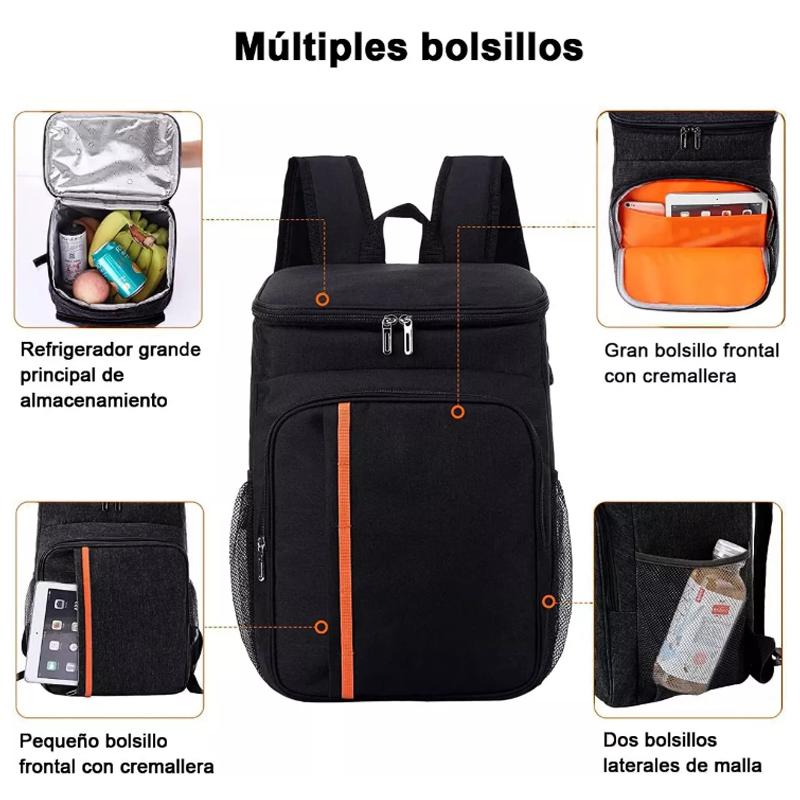Mochila Hieleras Enfriador Bolsa Impermeable Portátil 20L.