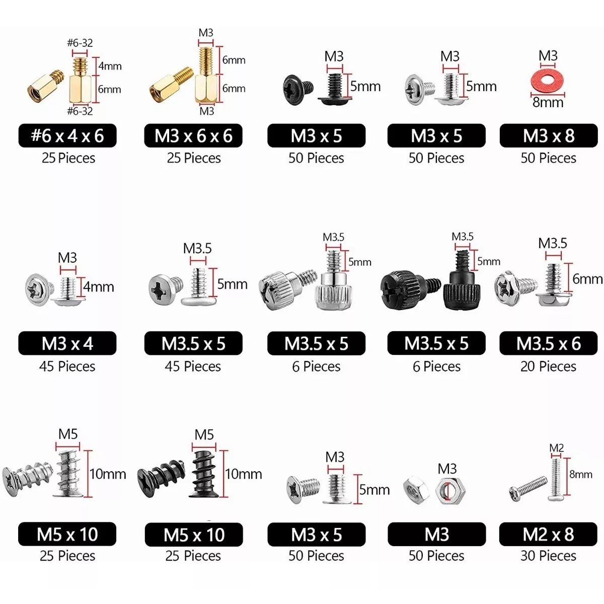 Juego De Tornillos Para Caja Ordenador Computadora 502 Pcs