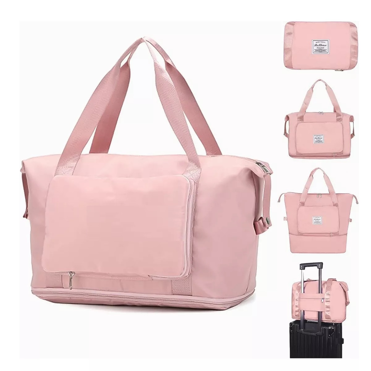 Maleta Mochila Deportiva Bolsas De Viaje Fitness Gimnasio Rosa