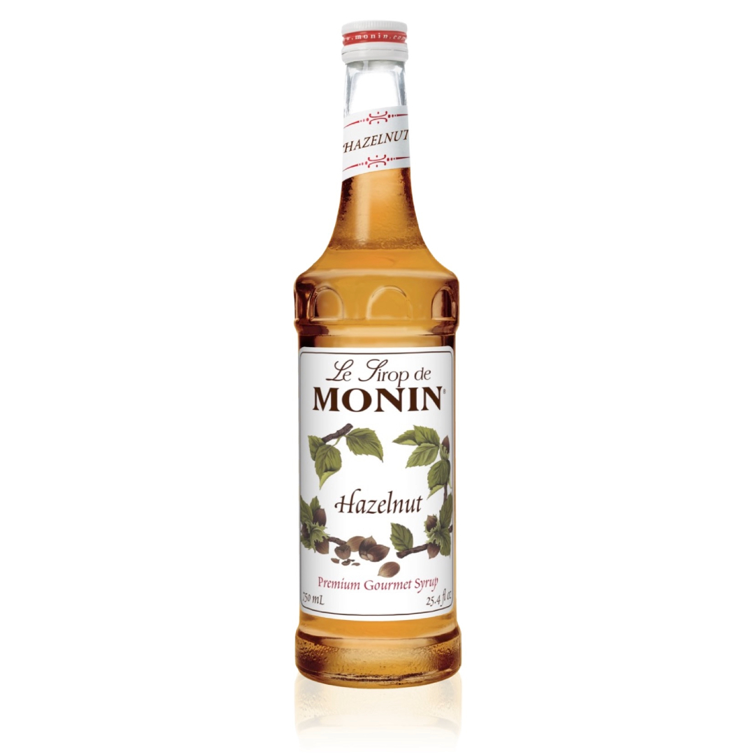 Monin Jarabe de Avellana - Hazelnut en botella de Vidrio de 750 ml.