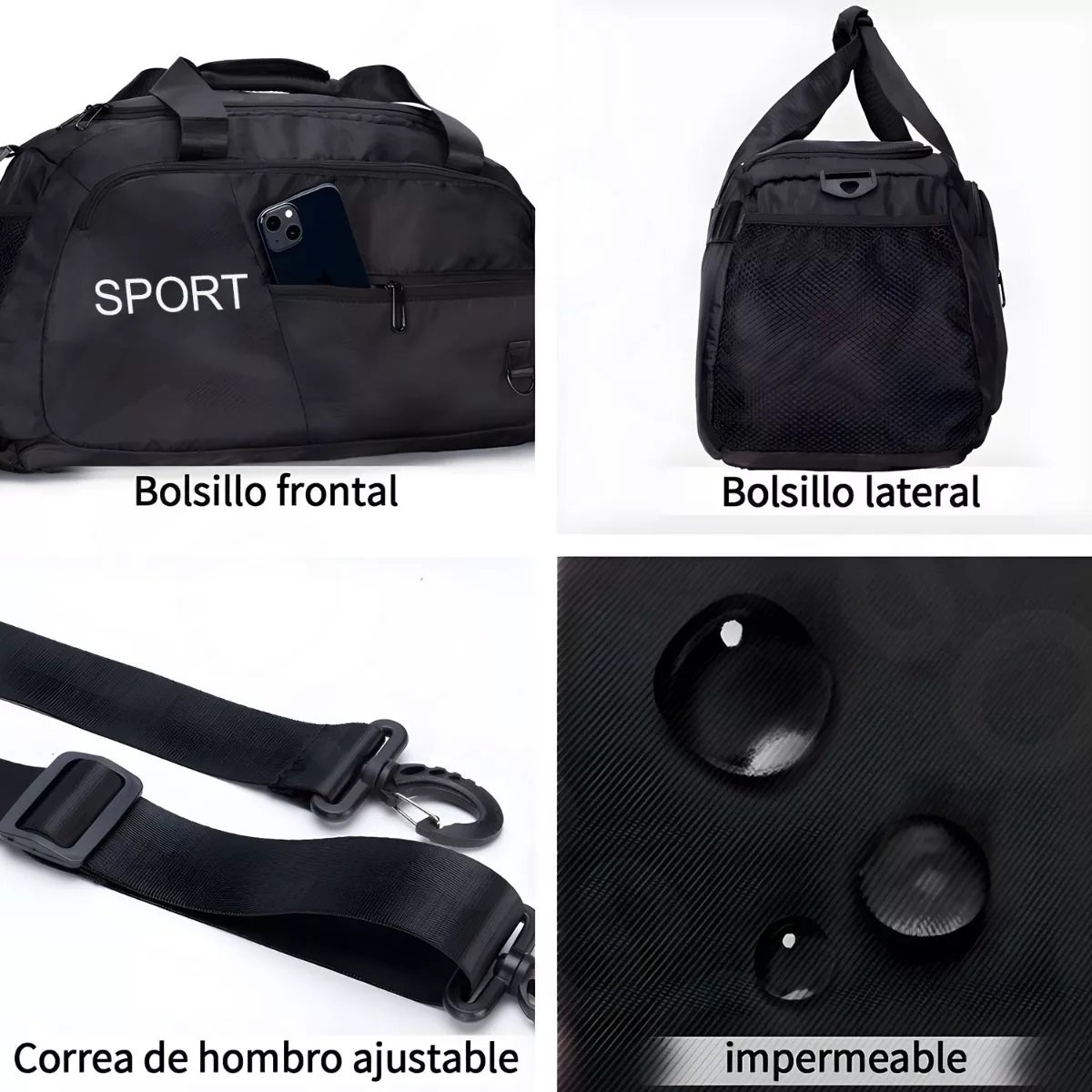 Hombre/Mujer Adidas Bolsa De Deporte Con Ruedas Black / Black / White