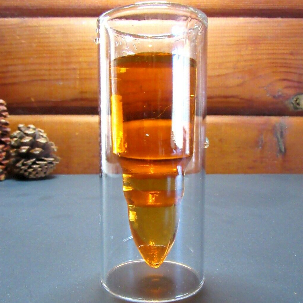 Set 6 Vaso Shot en Forma de Bala de Vidrio Resistente al Calor de Doble Capa Transparente