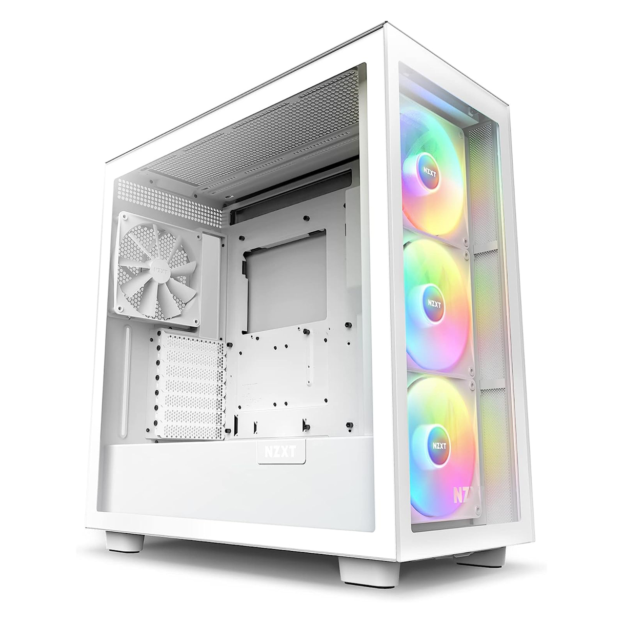 Gabinete Gamer NZXT H7 Elite ATX Media Torre 4 Fan Cristal Templado USB-C Blanco CM-H71EW-01 