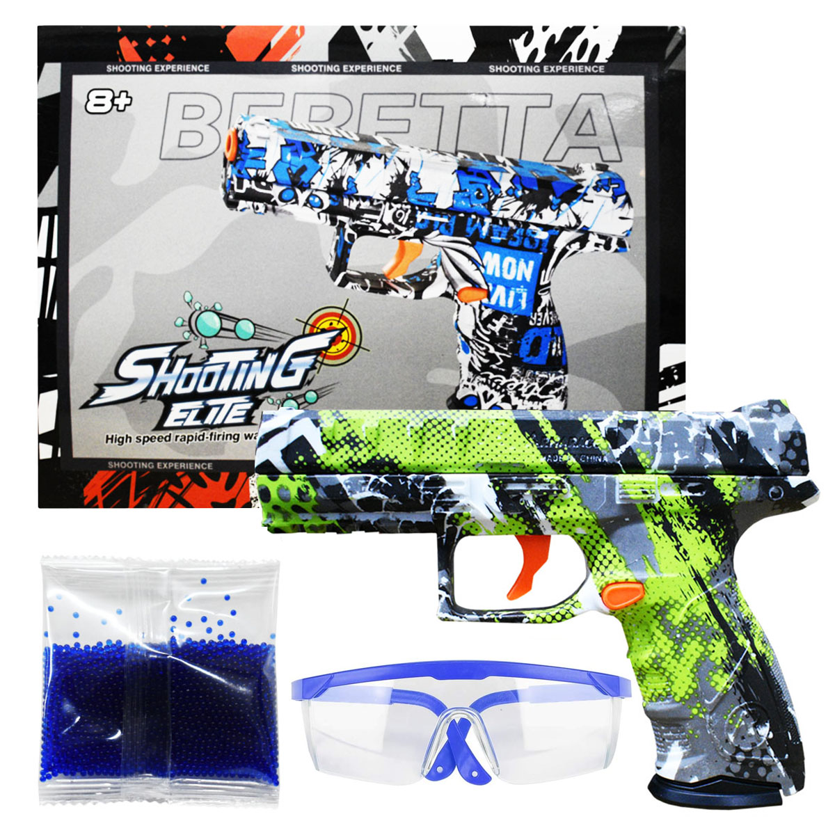 Pistola Beretta de Hidrogel Lanzador Automatico De Juguete