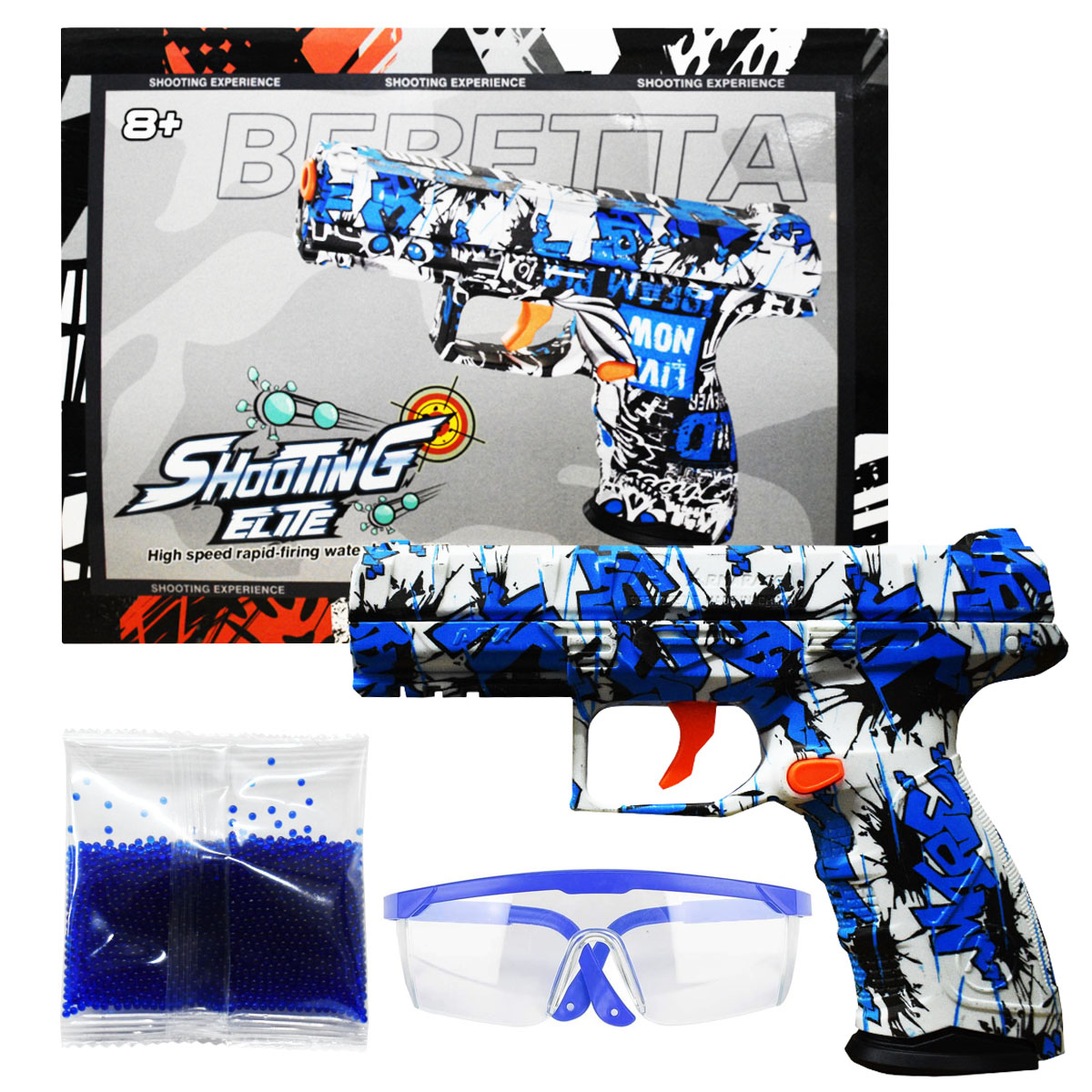 Pistola Beretta de Hidrogel Lanzador Automatico De Juguete