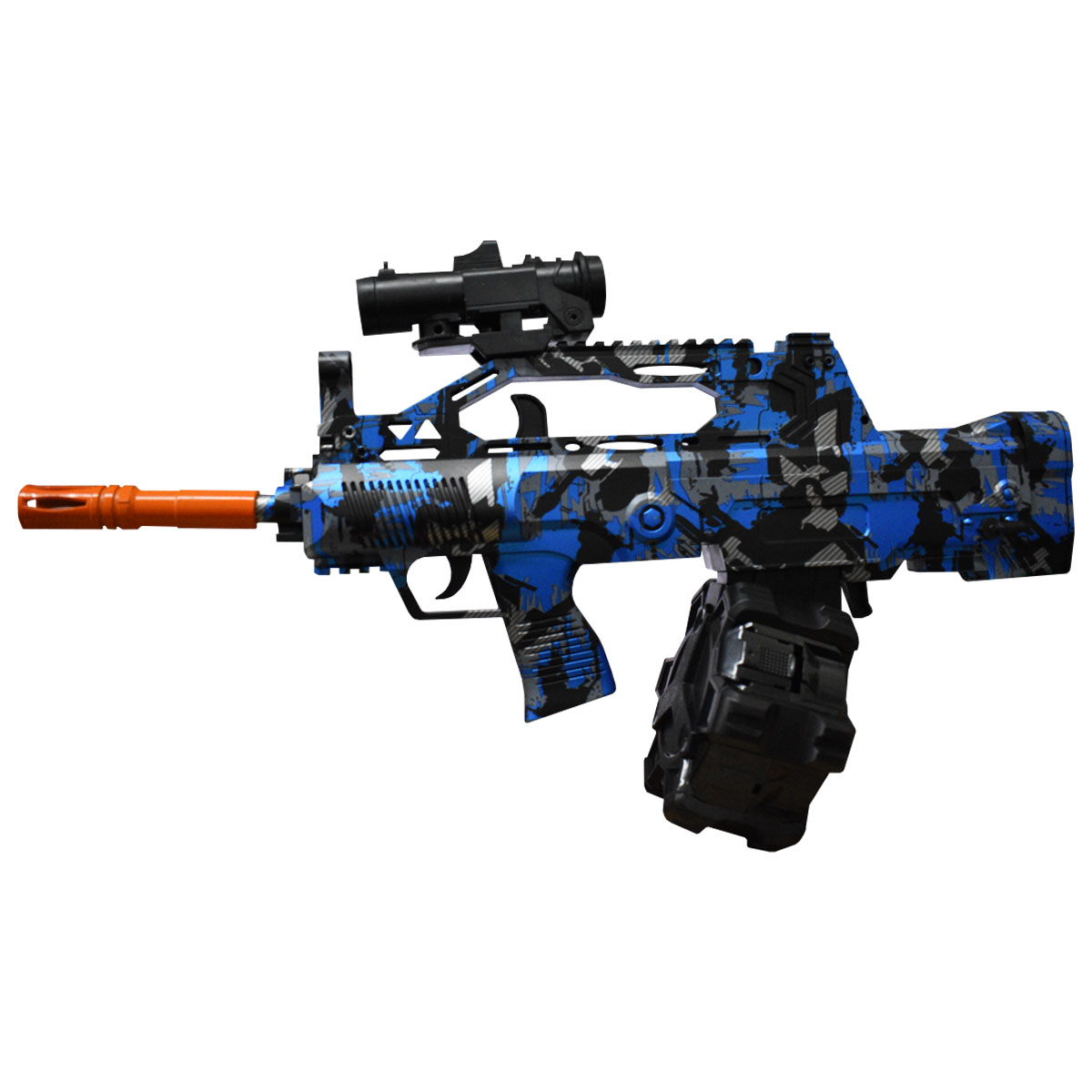 Pistola Rifle de Asalto M249 de Hidrogel Lanzador Automatico De Juguete Con Cargador