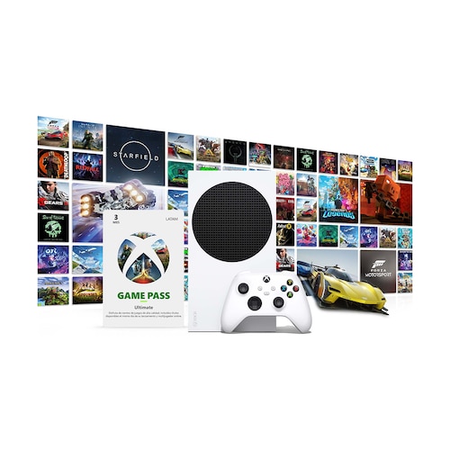 Consola Xbox Series S 512 GB Blanco con 3 Meses de Game Pass Versión Nacional 1 Año de Garantía con Microsoft