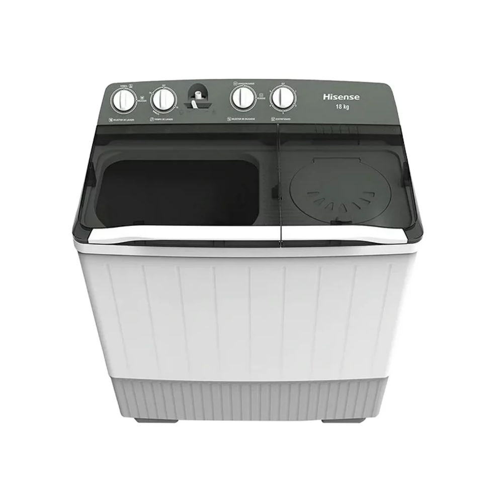 Lavadora Semiautomática Doble Tina 18 Kilos WSA1801P Hisense